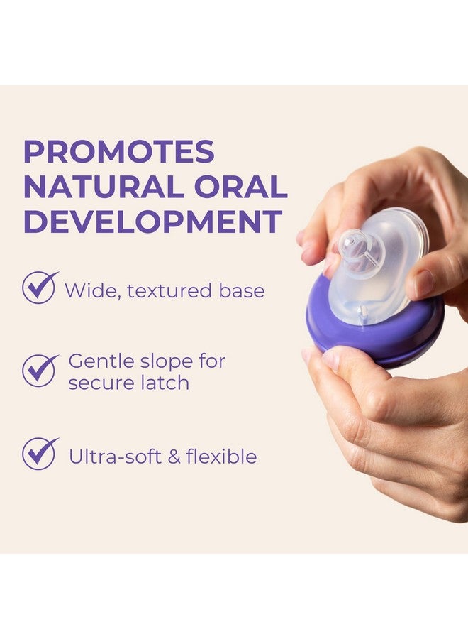 Lansinoh NaturalWave Baby Bottle Nipples - 100% Soft, Durable Silicone, Made Without BPA BPS, Anti-Colic, Supports The Baby’s Developing Mouth and Teeth, Fast Flow, Size F, 4 Count, 6+ Months - Image 2