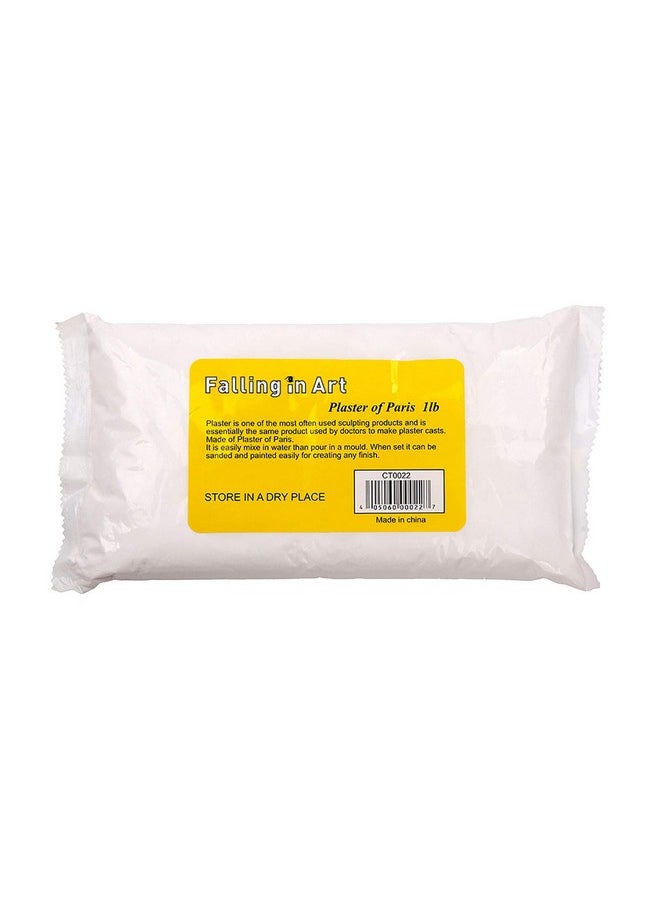 Falling In art Falling in Art 1lb Plaster of Paris Powder - Hand Mold Casting Kit Powder, Gypsum Cement, Pottery & Ceramic Plaster Powder for Crafts, Sculpture, Diorama and Home Decor  - Image 1