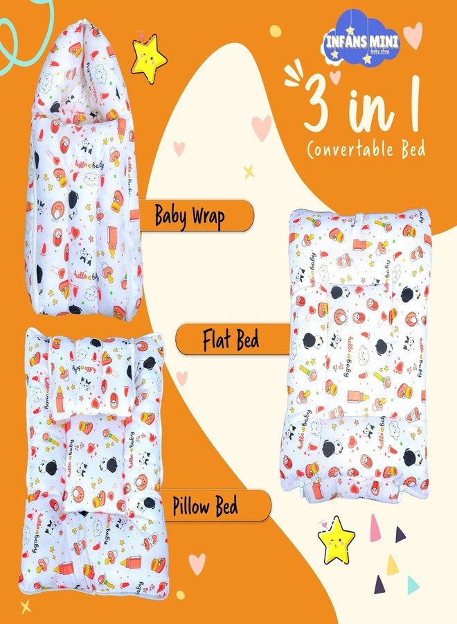 Infans Mini Baby Feeding Pillow Cotton|Maternity Feeding Pillow Portable & Adjustable|Nursing Pillow for Mother and New Born Baby (Panda Orange) - Image 5