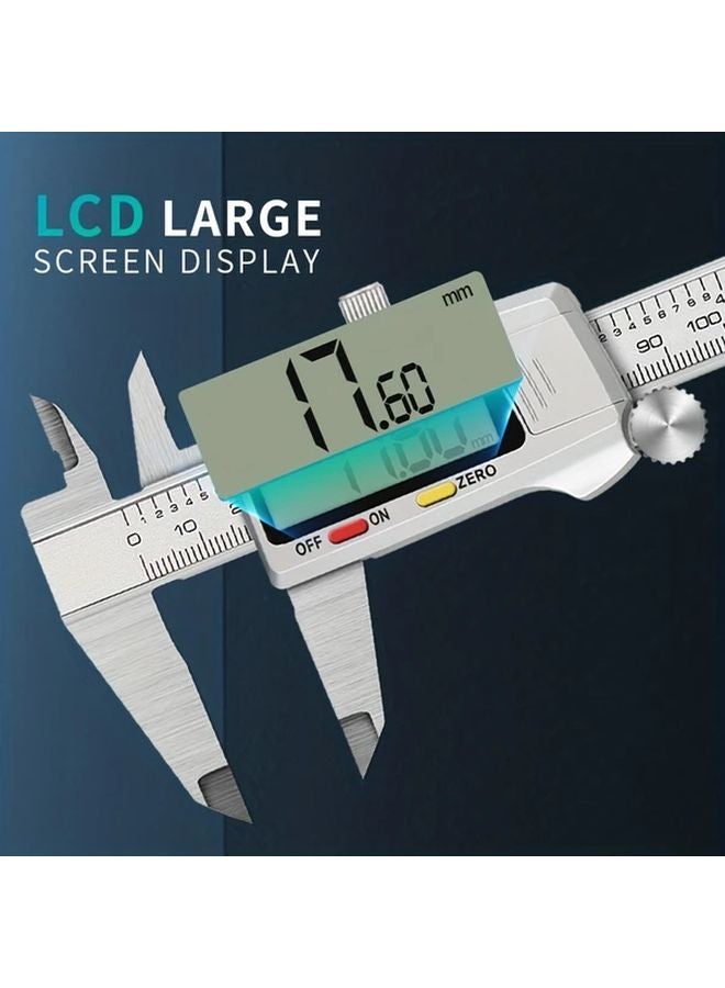 150mm Silvery Tip Three Color Fractional Caliper 6 Inch Digital Display Golden Metal - Image 4