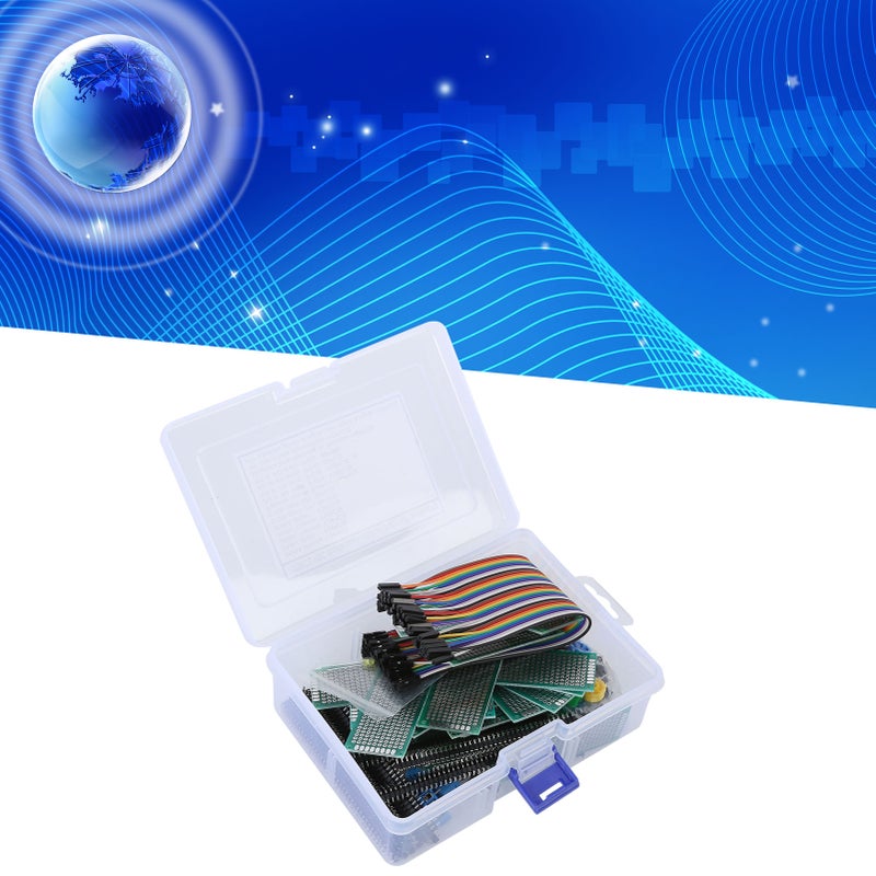 Circuit Board Complete Practical Double Sided Prototype Boards with 5 Colors LED for DIY Electronic Projects - Image 5