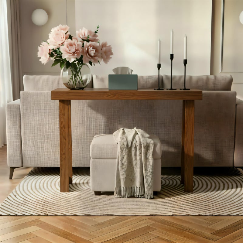 Plank+Beam Solid Wood Console Table, 36 Inch, Sofa Table, Narrow Entryway Table for Hallway, Behind The Couch, Living Room, Foyer, Easy Assembly, Pecan - Image 3