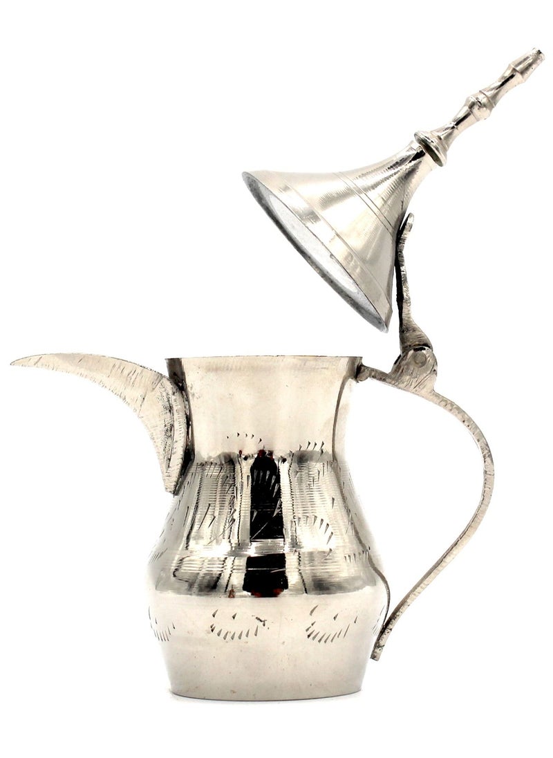 Antique Museum SILVER ARABIC COFFEEPOT- (1569)-CARVING WORK-5INCHES-ALN974  - Image 4