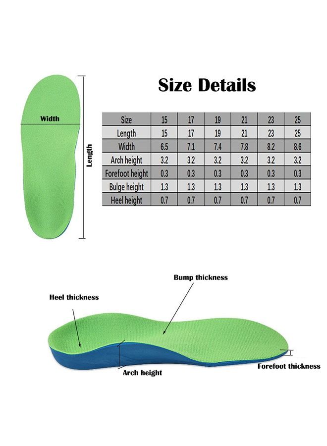 زي سي إم - هابي 2 زوج دعم القدم المسطحة للأطفال، نعال تقويم العظام للأطفال لصحة قدم الأطفال، نعال تقويم للطفل - Image 3