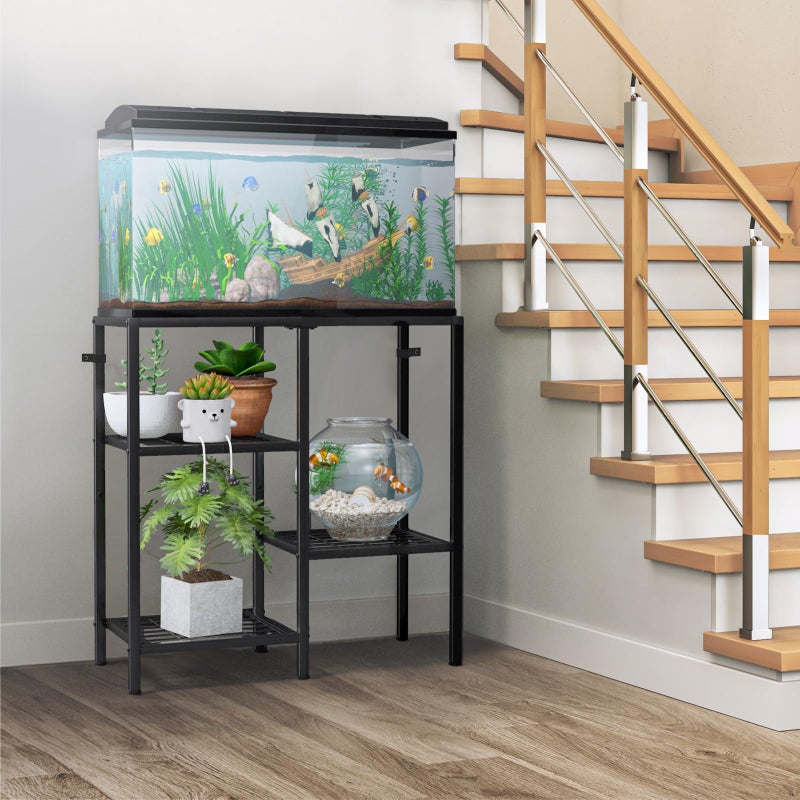 CADUKE Aquarium Stand 20 Gallon, Metal Fish Tank Stand, Aquarium Rack Stand for Fish Tank Accessories , 3 Tier Turtle Reptile Terrarium Stand for Living Room Office - Image 5