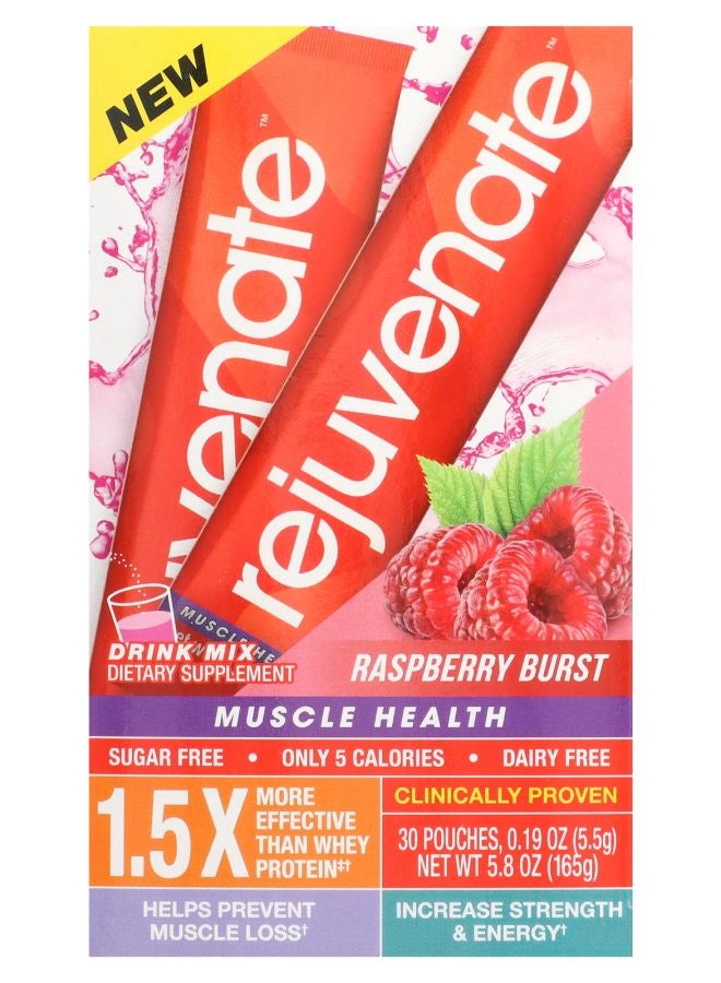 Rejuvenate Muscle Health Drink Mix Raspberry Burst 30 Pouches 0.19 oz (5.5 g) Each