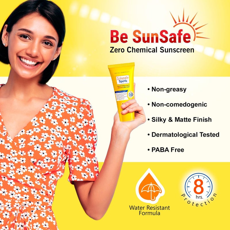 Regaliz Sunscreen For All Skin Type Sportz Physical Zero Chemical Sunscreen For Skin Type Gel Advanced Spf 50 Protection Against Uv Blue Light And Pollution - Image 4