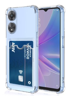 Generic Wallet Phone Case Slim Fit Card Slot Transparent Case Protective Soft Shockproof Case with Card Holder For Oppo A78 4G 