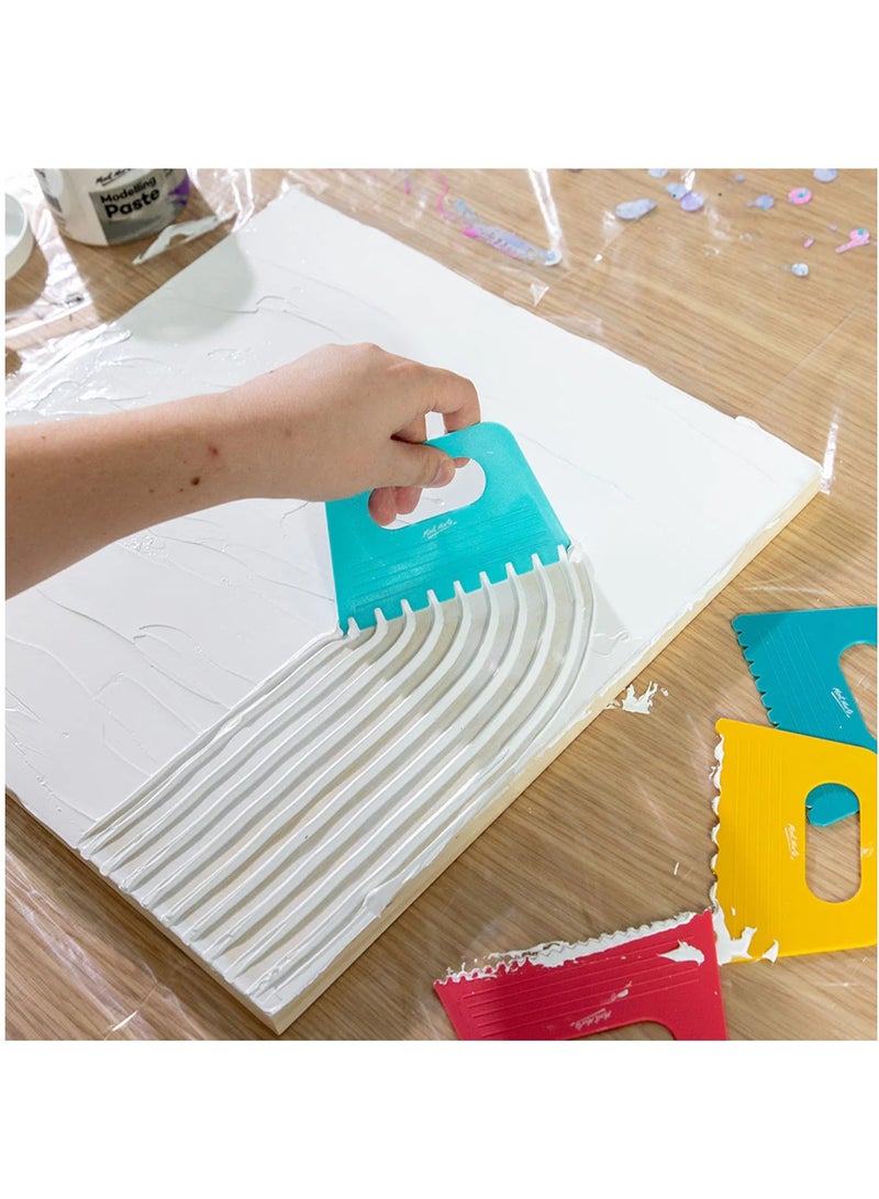 Mont Marte مشط بتصميم مميز من 4 قطع لمشاريع الفن - Image 3