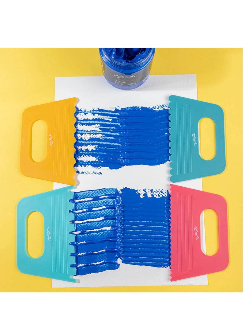 Mont Marte مشط بتصميم مميز من 4 قطع لمشاريع الفن - Image 5