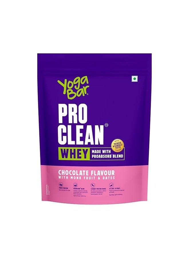 Yogabar Pro Clean Whey Protein Powder, Chocolate Flavour with Monk Fruit and Dates, 26g Protein with Free Cold Coffee Shake - Image 2