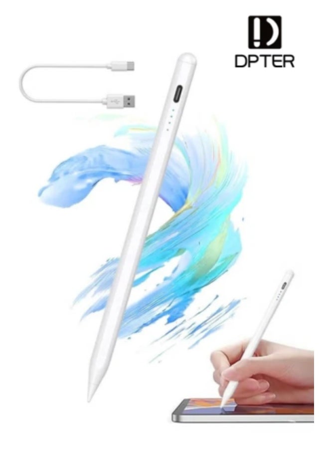 DPTER Stylus Pen for iPad with Palm Rejection, Active Pencil Compatible with (2018-2022) Apple iPad Pro (11/12.9 Inch),iPad Air 3rd/4th Gen,iPad 6/7/8th Gen,iPad Mini 5th Gen for Precise Writing/Drawing - Image 1
