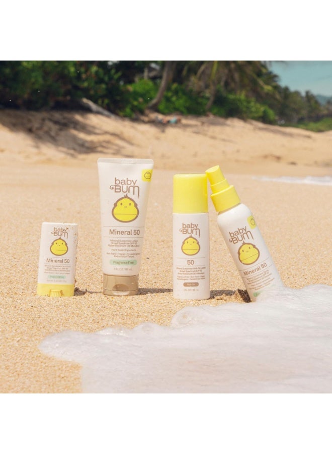 Sun Bum Baby Mineral Sunscreen Lotion | SPF 50 | UVA, UVB Face and Body Protection | Fragrance Free Safe for Sensitive Skin | Travel Size | 3 Ounce | Pack of 2 - Image 5
