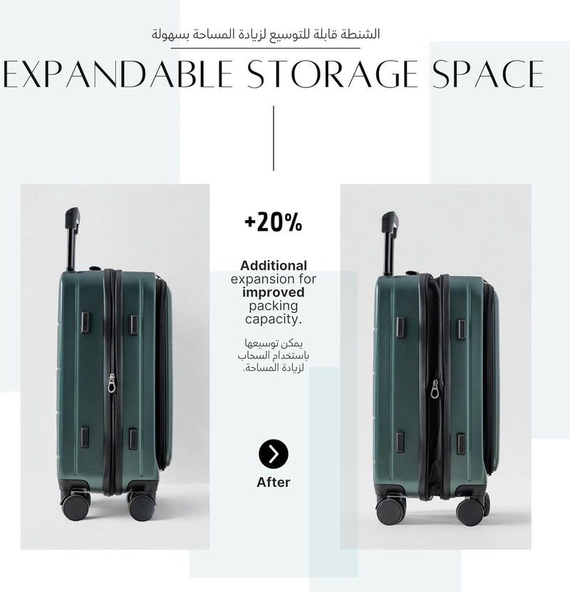 Tereplus 24-inch Dark Grey Luggage and USB Port Deep storage Stylish and easy handling Check in Bag Medium Size - Image 5
