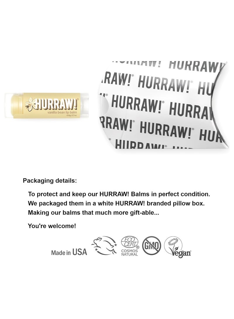 Hurraw! Vanilla Bean Lip Balm: Organic, Certified Vegan, Cruelty and Gluten Free. Non-GMO, 100% Natural Ingredients. Bee, Shea, Soy and Palm Free. Made in USA - Image 3