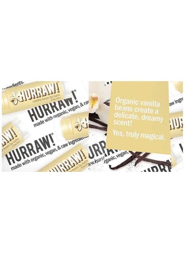 Hurraw! Vanilla Bean Lip Balm: Organic, Certified Vegan, Cruelty and Gluten Free. Non-GMO, 100% Natural Ingredients. Bee, Shea, Soy and Palm Free. Made in USA - Image 2