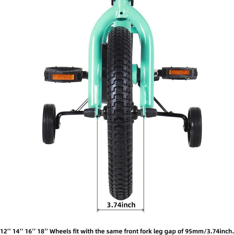 DRBIKE عجلات أمامية بديلة لدراجة الأطفال JOYSTAR 12 14 16 18 20 بوصة مع إطار مطاطي صلب هوائي داخلي لا يناسب دراجة هافي باللونين الأسود والأبيض - Image 2
