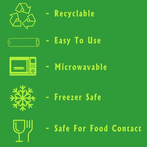 Ezee 100M Cling Film Wrap 12 Inches, Eco Friendly, BPA-Free Food Wrap, Non-Stick, Microwave Safe, Multipurpose Plastic Wrap for Food Storage, Packing, Freezer, Cooking & Serving (Pack of 1) - Image 5