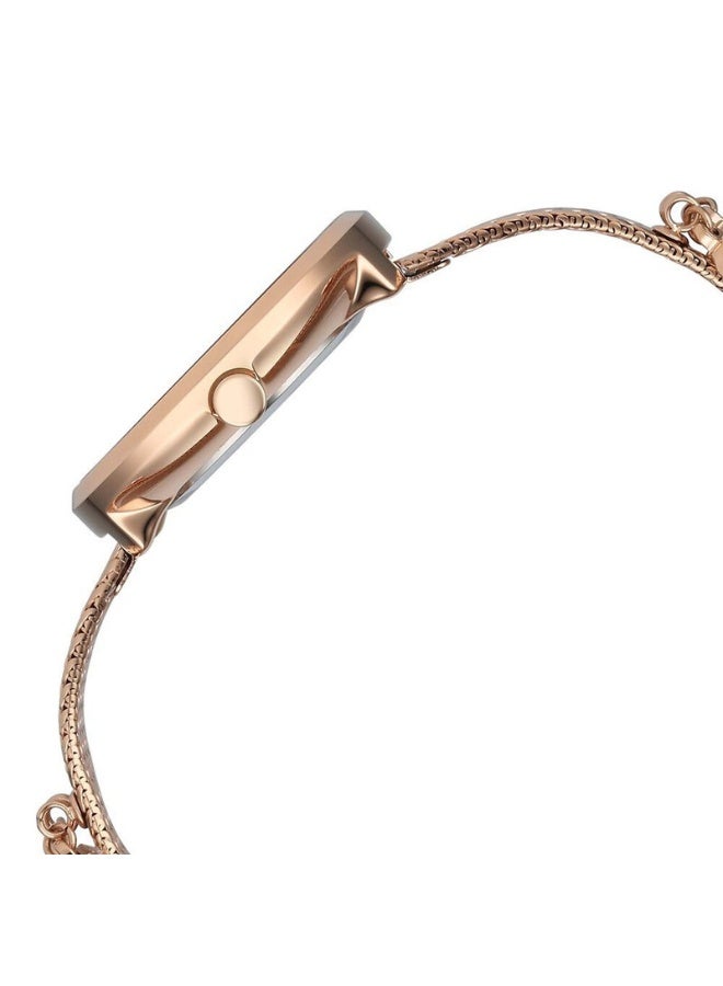 TITAN ساعة رجا ميموار للنساء 95253WM01 – قرص من أم اللؤلؤ، حزام معدني باللون الوردي الذهبي، حركة كوارتز، ساعة أنيقة وجاهزة كهدية - Image 4