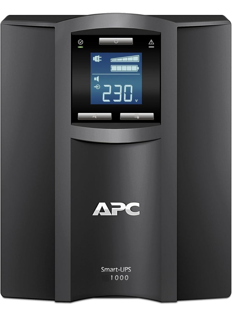 APC Smart-UPS 1000VA/700W 230V (Renewed) – Line Interactive Tower UPS | New Battery | Tested & Working | 8x IEC C13 Outlets | AVR & LCD Display | 10-Month Battery + 1-Year Service Warranty - Image 4