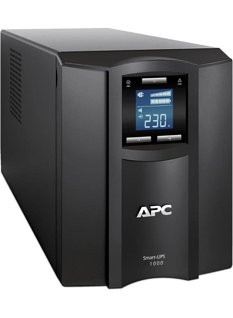 APC Smart-UPS 1000VA/700W 230V (Renewed) – Line Interactive Tower UPS | New Battery | Tested & Working | 8x IEC C13 Outlets | AVR & LCD Display | 10-Month Battery + 1-Year Service Warranty - Image 3