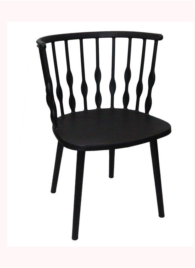 JILPHAR FURNITURE كرسي طعام كلاسيكي من جيلفار باللون الأسود  - Image 3