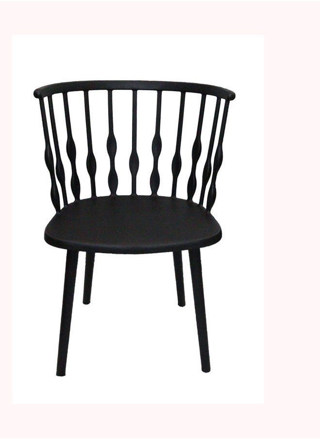 JILPHAR FURNITURE كرسي طعام كلاسيكي من جيلفار باللون الأسود  - Image 2