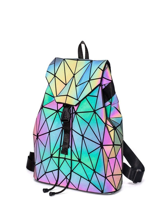 Corceptive Synthetic Geometric Holographic Reflective Backpack || Color Changing Bag || For Girls And Women - Image 1