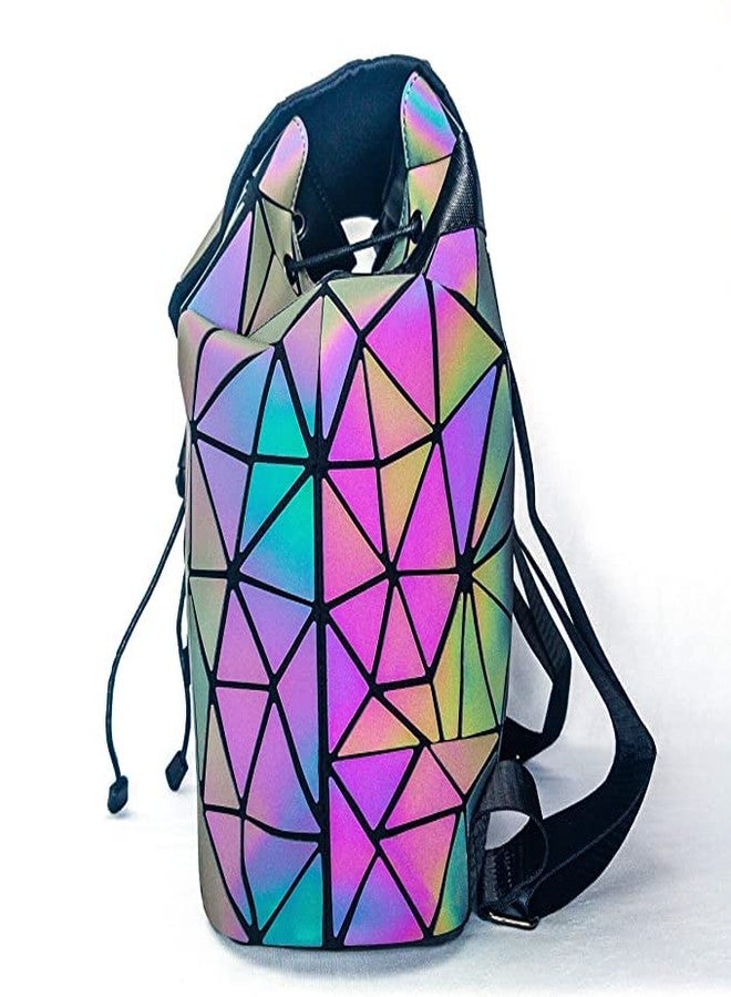 Corceptive Synthetic Geometric Holographic Reflective Backpack || Color Changing Bag || For Girls And Women - Image 5