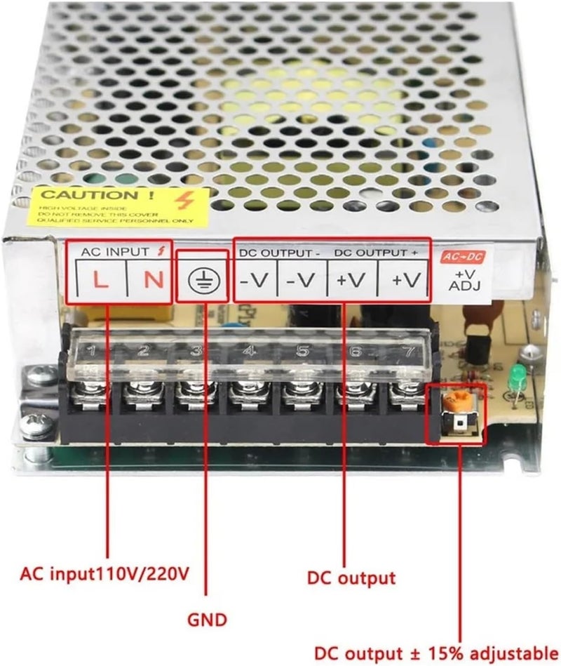 1 قطعة محول طاقة نيوترينت 5V 12V 24V مزود طاقة 220V إلى 5 12 24 فولت 5V 12V 24V نيوترينت SMPS (24V 6.5A 150W) - Image 3
