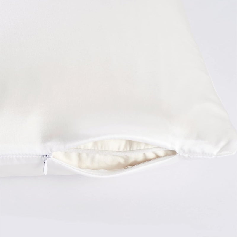 ROSEWARD Oeko-TEX Certified White Silk Pillow Cases Made in USA, 100% Real Silk Pillowcase for Hair and Skin, 22 Momme, Standard Size,1 Pc 20"x26" (Standard, White) - Image 3