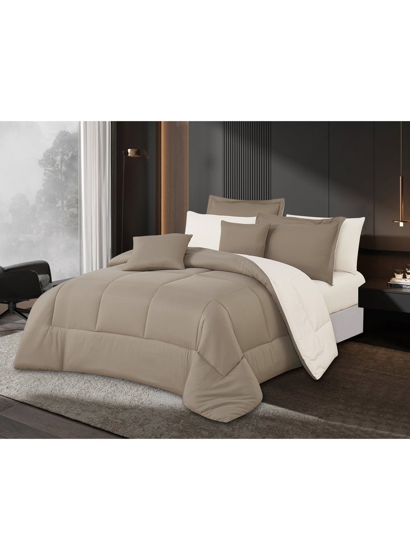 ShinyFlower Cotton Filling Comforter 8 Pieces Set ,Soft Microfiber Fabric,  Double Size 240x 220 cm, Hotel Comforter - Image 1