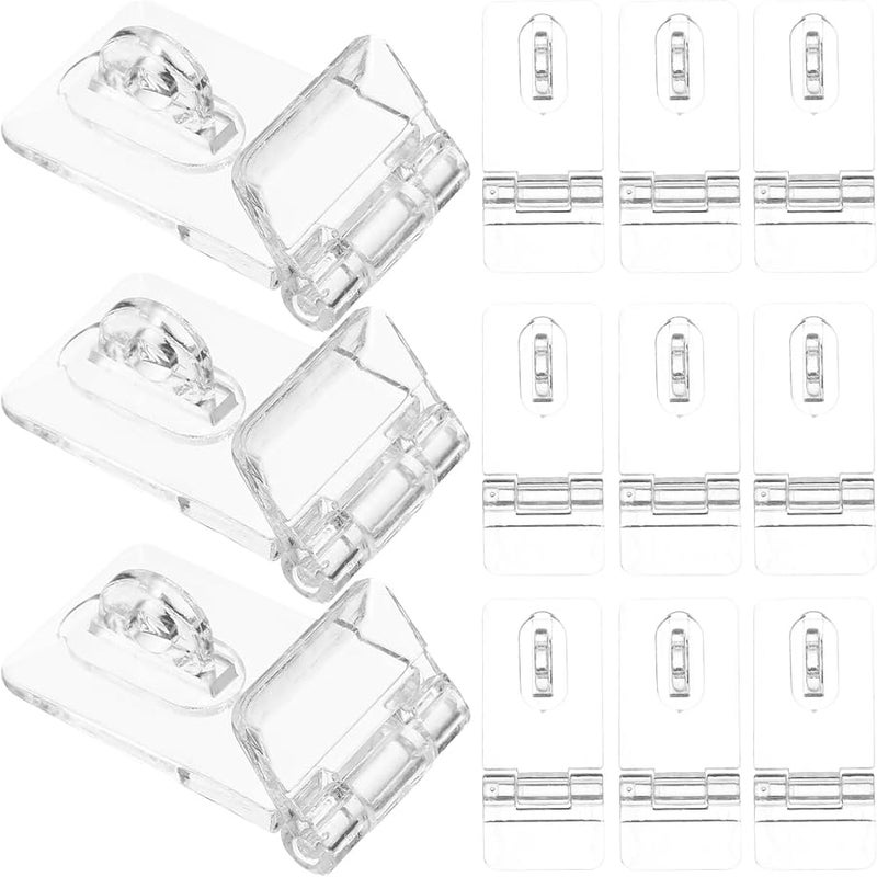 36Pcs Clear Acrylic Hinges Latches Locks For Display Cases Jewelry Boxes Storage Bins - Image 2
