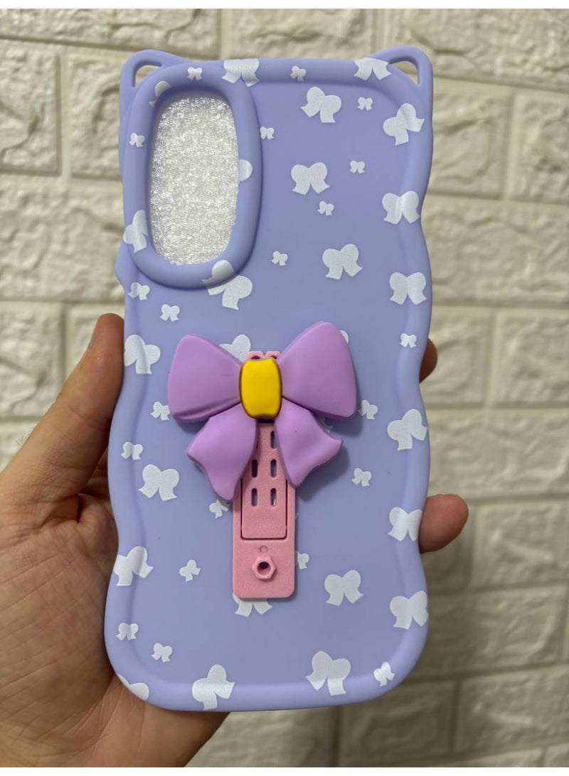 جراب خلفي مع فيونكة متوافق مع هاتف سامسونج A05S - Image 1