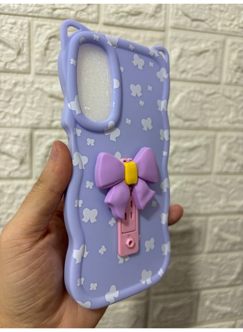 جراب خلفي مع فيونكة متوافق مع هاتف سامسونج A05S - Image 2