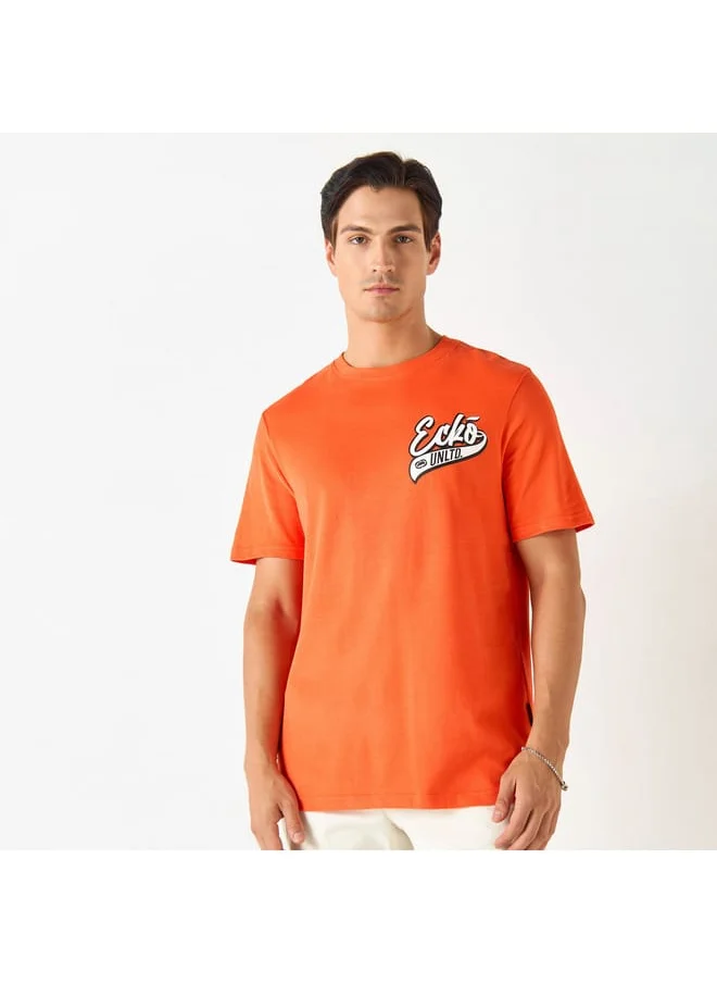 Ecko Unltd. Ecko Unltd Logo Print T-shirt with Crew Neck and Short Sleeves