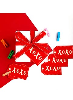 Generic Gift Tags with String - 100PCS 2x3 Inch Valentine's Day XOXO Paper Tags with 100 Feet Natural Jute Twine for Valentine' Day, Party Favors  - Image 3