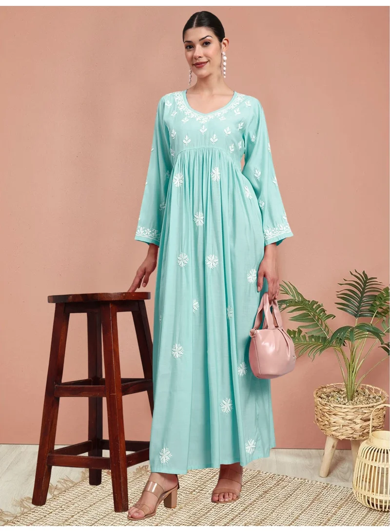 Alaya Hand Embroidered Chikankari Chanderi Jalabiya-AL4087