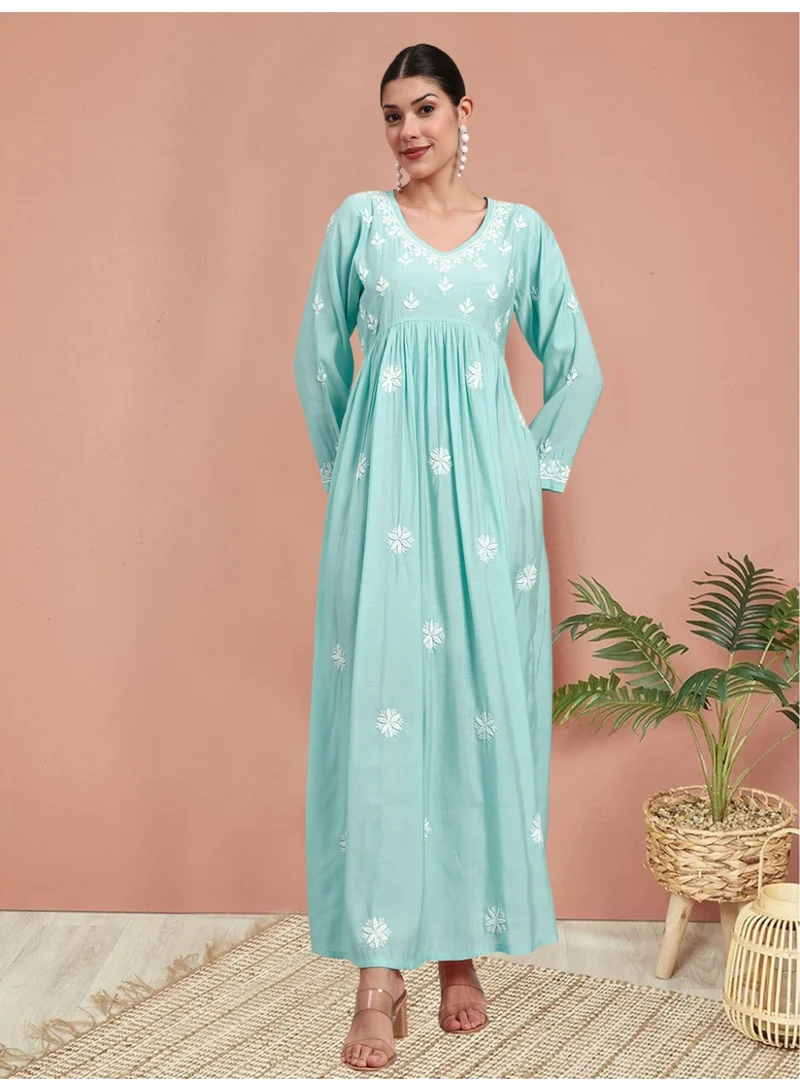 Alaya Hand Embroidered Chikankari Chanderi Jalabiya-AL4087
