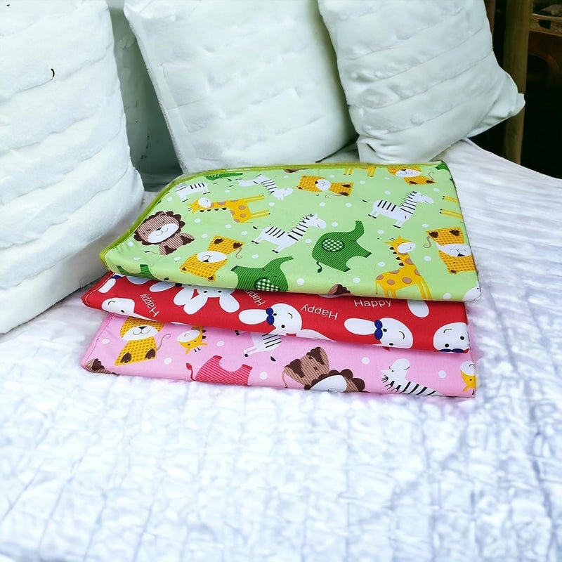 FinchGold Baby Bed Protector, Waterproof and Reusable, Multicolor, Pack of 3, 0-6 Months - Image 3
