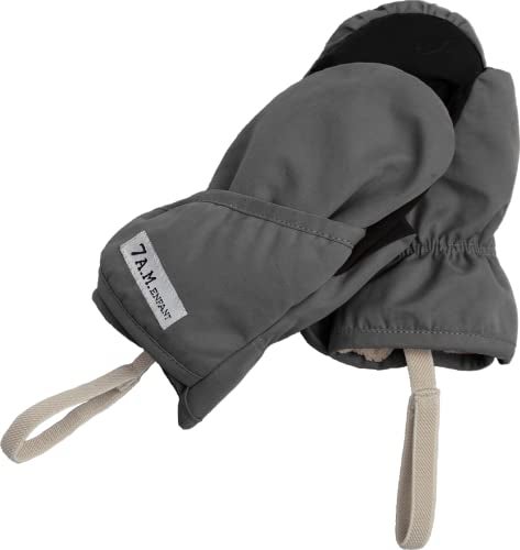 7 A.M Benji Sherpa Lined Hat & Mittens - Unisex Vegan Winter Set, Waterproof - Image 4