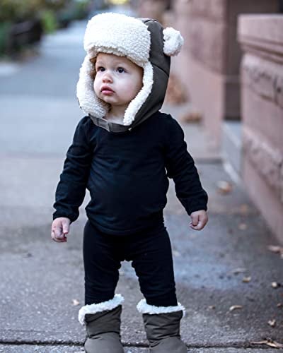 7 A.M Benji Sherpa Lined Hat & Mittens - Unisex Vegan Winter Set, Waterproof - Image 2