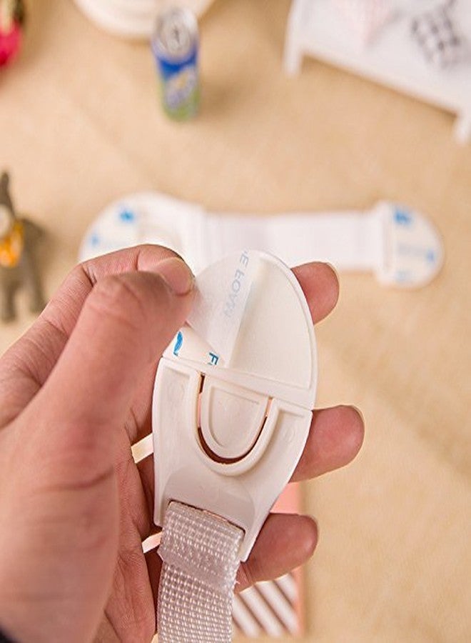STORE 2508 Store2508 20 pcs Baby Infant Safety Locks Latches Door Cupboard Cabinet Fridge Drawer Locks (White) - Image 4