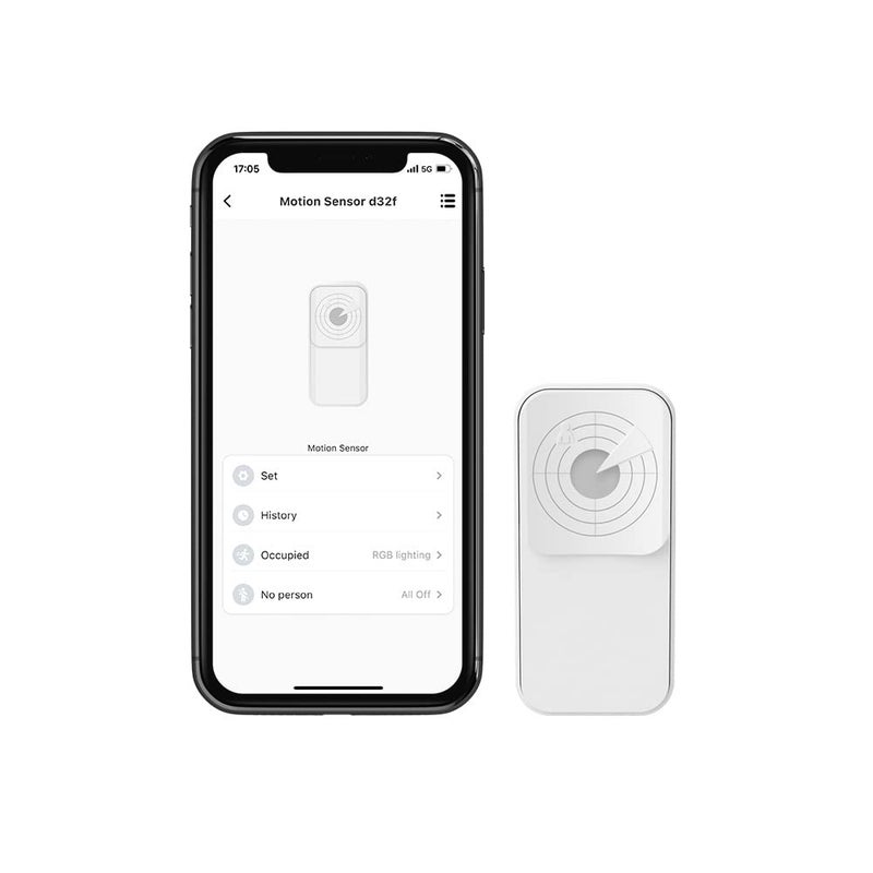 BroadLink FastCon Smart Radar Motion Sensor Wireless Human Sensor Detector for Remote Monitoring and Smart Home Automation Broad Detection Range Compatible with AlexaMini Hub GW4C Required