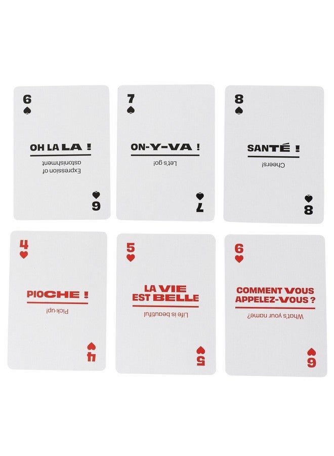 Lingo French Playing Cards in Wayfarer Tin Box | Travel Flashcards | Learn French Vocabulary in A Fun & Easy Way | 52 Essential Translations - Image 4