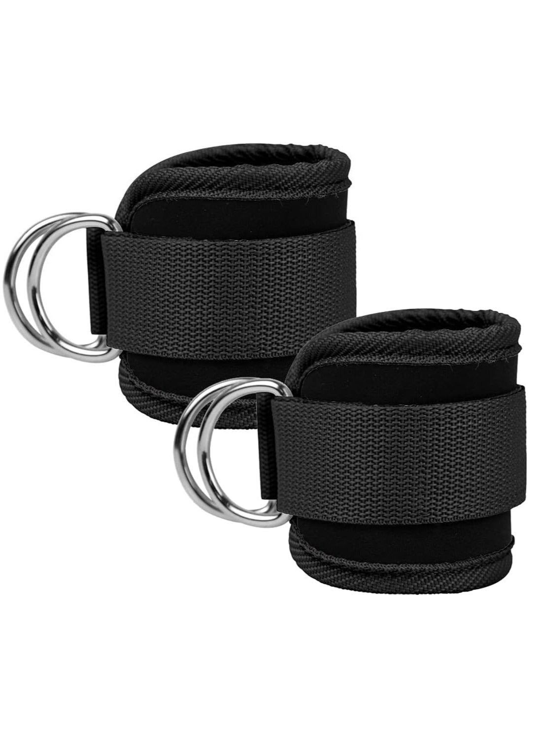 Ankle Straps Ankle Resistance Bands Wrist Cuffs Padded Straps Adjustable Fitness Glute Kickback D-Ring for Cable Machine Gym Foot Leg Training Brace Support 1 Pair