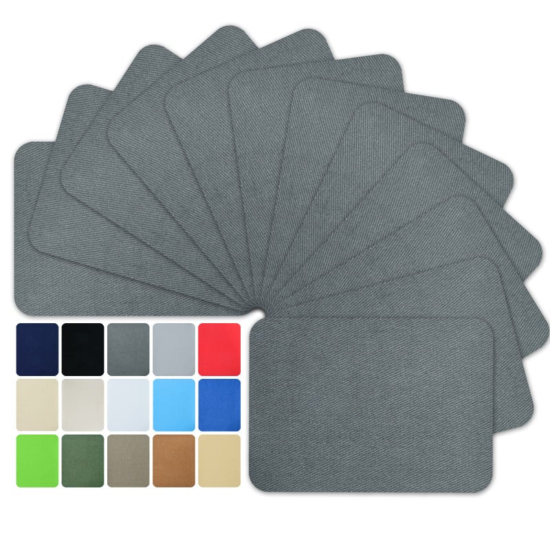 Butie Buite 12Pcs Denim Iron on Patches for Jeans InsideOutside Fabric Pants Patch for Holes Iron on Strongest Glue 100 Cotton Patch for Clothes Jeans JacketsDark Grey 3425