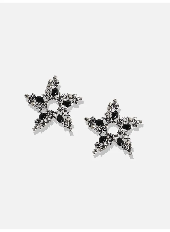 Pack Of Flower & Snowflake Artificial Stud Earring Jewellery