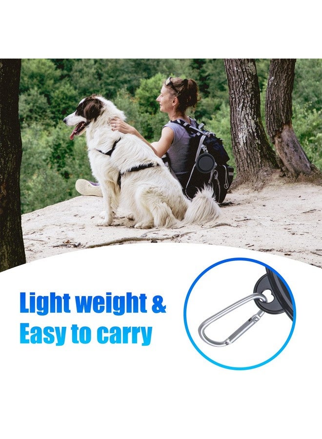 وعاء طعام قابل للطي للكلاب والقطط والكلاب، عبوة من 2 وعاء طعام قابل للطي للكلاب والقطط، وعاء طعام محمول للحيوانات الأليفة للمشي أو وقوف السيارات أو السفر مع 2 حلقة تثبيت (كبير، أسود + أسود) - Image 3