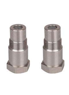 DAREU 2PCS M18 x 1.5 Stainless Steel O2 Oxygen Sensor Plug Adapters – Engine Light Eliminator with Built-In Filter  - Image 1